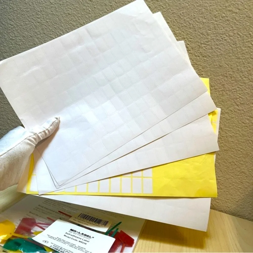 Tags for cords. Sturdy, colorful, organized home. Printable labels. EUC